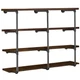 HITOMEN Industrial Iron Pipe 3 Set 4-tier, Planks Not Included, Black
