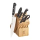 ZWILLING Professional S Knife Set with Block, Chef&rsquo;s Knife, Serrated Utility