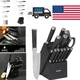 High Carbon Steel 15 Piece Knife Block Set Includes Chef Bread and Steak Knives