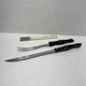 Cutco 1723 KD 9 Inch Carver Carving Knife & 1727 Carving Fork 2 Tine Black Handl