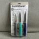 Farberware 3-Piece Paring Knife Set - Bird's Beak, Serrated & Fine Edge - NEW