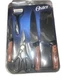 Oster Gunderson 6 Pc Black Stainless Steel Cutlery Set w/ Cutting Board