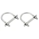 M8 U-Bolts, 2 Sets 51Mm(2.01") Inner Width 80Mm Length 304 Stainless Steel round