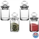 Biandeco Spice Jar with Airtight Glass Lid 4pc - Nuts, Jam, Coffee Beans