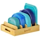 SpaceAid Bamboo Lid Organizer for Kitchen Pantry - 5 Adjustable Dividers