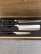 New Kamikoto  Kanpeki Three (3) piece Knife Set in Wooden Box w/ COA 