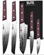 New ipurehome Knife Set Kitchen 5 Pcs Professional High Carbon Stainless Steel