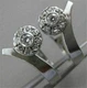 ESTATE .36CTW DIAMOND FLOWER CLUSTER 18KT WHITE GOLD HUGGIE POST EARRINGS #21306