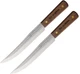 2 PACK Old Hickory Slicing Knife 8" Carbon Steel Blade Wood Handle MADE IN USA