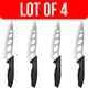 Lot of 4 TEKNO Forever Knife Razor Sharp Non-Stick Forged Stainless Steel Knife