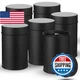 Zopeal 6 Pack Metal Tea Tin Canister with Airtight Double Lids 16 oz Round Tin C