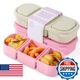 LOROTOCO 2Pack Silicone Reusable Snack Containers with Lids | Small 3-Compartmen