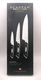 Scanpan Denmark Classic 3PC Chef Knife Set Taper Ground Blade German Steel