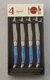 Laguiole French Home k4-Piece Stainless Steel Blue Steak Knife Set NEW SEALED