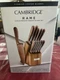Silversmiths Cambridge Rame Titanium Coated Cutlery Set with Block, 12-Piece Set