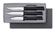 Rada Paring Knife Set 3pc cutlery G201 USA made L/R Black hand dishwasher safe