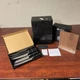 HexClad Damascus Steel 7-Pc Knife Set w/ Magnetic Walnut Knife Block Espresso