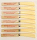8 Vintage Quikut Quikkle Steak Knife Cream Handles USA NOS