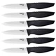 Steak Knives set of 6, Nano ID Ceramic Stake Knife Sharp Ceramic Knife Perfec...