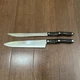 CUTCO  1725 French Chefs Knife 1723 Serrated Carving Knife 9&rdquo; Brown Handle USA