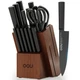 OOU Kitchen Knife Block Set - 15 Pieces High Carbon Stainless Steel Chef Knif...