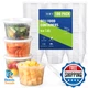 AOZITA 100 Sets 16 oz Plastic Deli Containers With Lids, Airtight Food Storage C