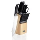 Oster Lingbergh 14-Piece Stainless Steel Cutlery Knife Set With Pine Wood Block
