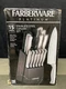 Farberware 15-piece Stamped Stainless Steel Knife Block Set 1