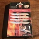 Jim Beam 4 Piece Serrated Steak Knife Set 5 Inch Stainless Steel Wooden Handles