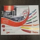 S & D Leopard 7+1  Kitchen Knife Set 7 Knives + Cheese Slicer Non Stick Blades