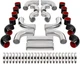12 Pcs Universal 3" Aluminum Turbo Intercooler Piping Silicone Coupler Clamp Kit