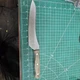 Vintage 400C Gold 3 Stainless Steel Wood Handle Sushi Carving Knife Japan