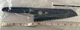 New Pampered Chef SERRATED NYLON KNIFE 101124 12" long Herb-stripping holes Blue