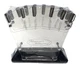 Marco Almond 12 Piece Holder Knife Clear BLOCK Storage Knives Display Stand NEW