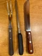 Vintage CASE XX Cap 231-8&rdquo; Slicing Knife,  11-1/4" Serving Fork, 12"Honing Steel
