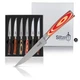 Slitzer Germany 6-pc Steak Knives Set 9" Blade Serrated Pakkawood Handles Stainl