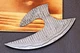 CUSTOM MADE HAND FORGED DAMASCUS STEEL BLANK BLADE CHEF ULU KNIFE 2655
