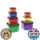 Classic Cuisine 7Piece Color Coded Food Storage Set Meal Prep Diet BPA Free Free