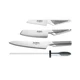 Brand New ! Global Masuta Knife Block Set, 5-Piece Silver