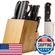 Retailer Basics 14-Piece High Carbon Stainless Steel Kitchen Knife Set Sharpener