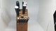 Nine (9) J. A. Henckels Mikado Kitchen Knives and Knife Block Germany