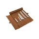 Hammer Stahl BBQ Knife Set | 5 Piece Knife Set with Engraved Leather Roll | P...