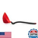 Dreamfarm Fladle Fold-Flat Ladle 1/2 Cup Silicone Squeegee-Tip 12in Red