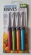 4 Pc Set AUTHENTIC Joie Garnishing Knives FLEXIBLE Blade Intricate Cuts BPA FREE