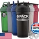 Hydra Cup 28oz Shaker Bottles, 6 Pack - Protein Shaker Cups with Whisk Ball