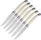Laguiole 6-pc Steak Knife Set 4.5" Stainless Blade Multicolor Synthetic Handle