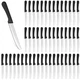 Geelin 50 Pieces 8.5 Inch Rounded Serrated Blade Steak inches, Black 