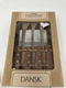 Dansk Porterhouse 4 Piece 5&rdquo; Steak Knives Hardwood Handle High Carbon Stainless