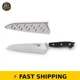 DASH Zakarian 7" Chef Knife - German Stainless Steel Kitchen Knife, Black