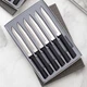 Rada Cutlery  Kitchen Knives G206 Serrated Steak Knives Gift Set Black Handle